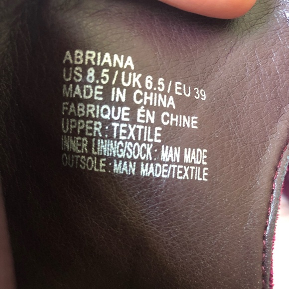 Velvet dark purple lace-up heels - Picture 3 of 3